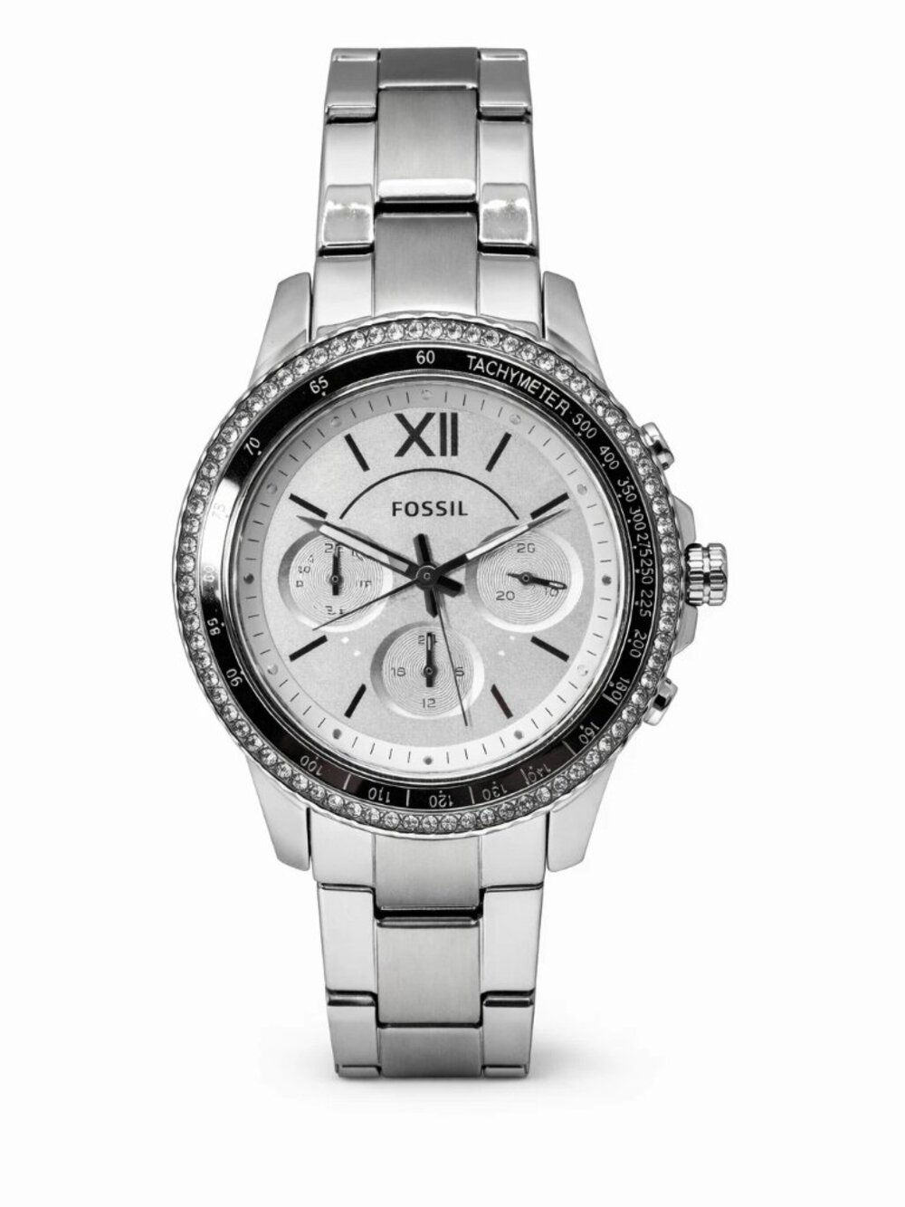 Fossil Stella Sport ES5108 Women's Silver Multifunction Watch 37mm